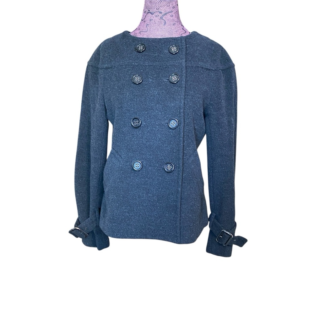 BCBGMaxAzria Sz M Gray Wool Blend Coat Jacket